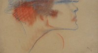 Boschini, Profile of a woman with hat, 1920 Boschini, Profile of a woman with hat, 1920