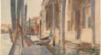 John Singer Sargent, Attracchi di gondole sul Gran Canale - box John Singer Sargent, Attracchi di gondole sul Gran Canale - box