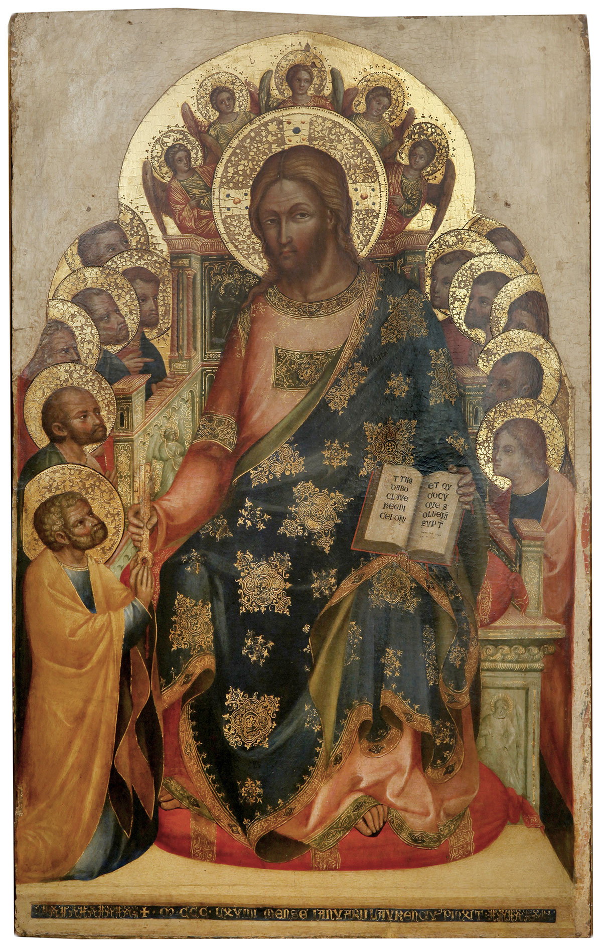 Lorenzo Veneziano, <i>Cristo in trono consegna le chiavi San Pietro  (“Traditio clavium”)</i>