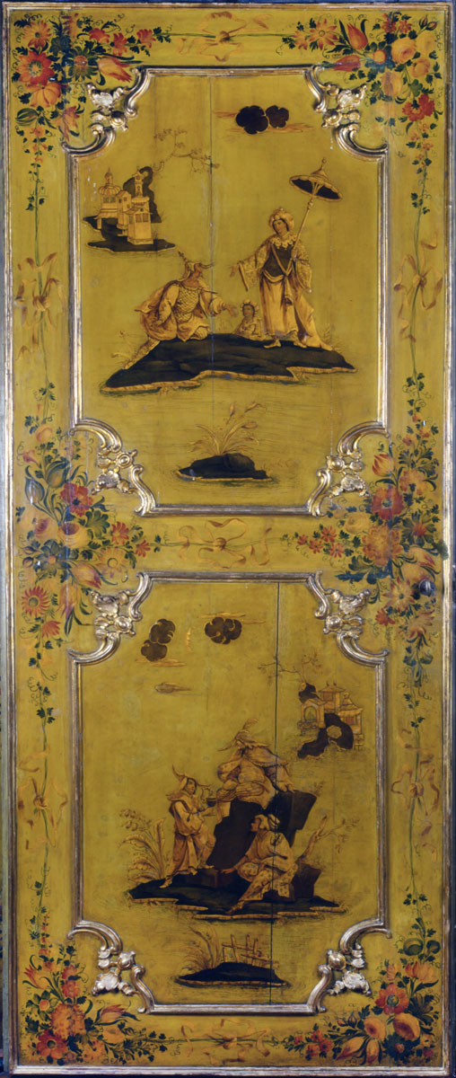 Chinoiserie lacquered door