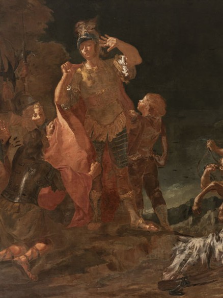 Giambattista Piazzetta, Alessandro davanti al cadavere di Dario, dettaglio