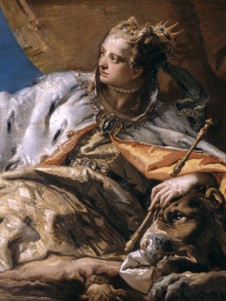Giambattista Tiepolo, Nettuno offre a Venezia i doni del mare, dettaglio