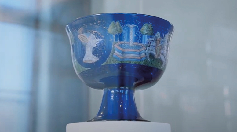 Copertina Scrigni veneziani, coppa barovier