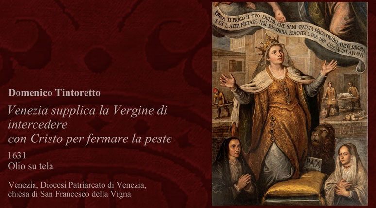 grafica Tintoretto, Venezia supplica la Vergine di intercedere con Cristo