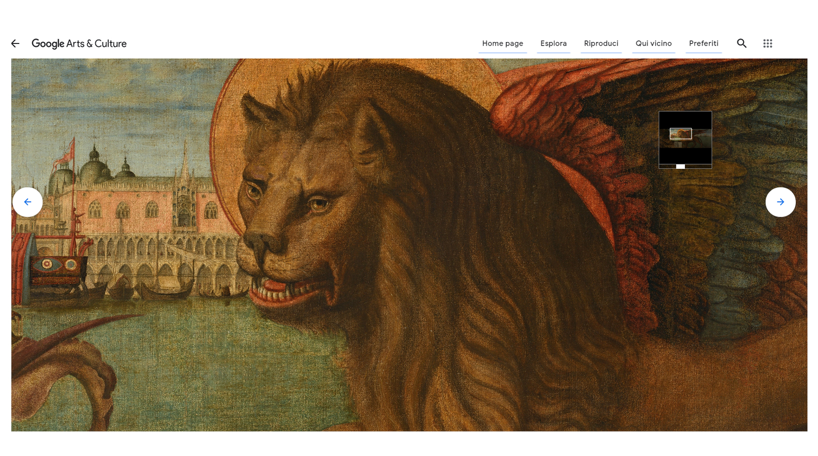 Leone andante di carpaccio