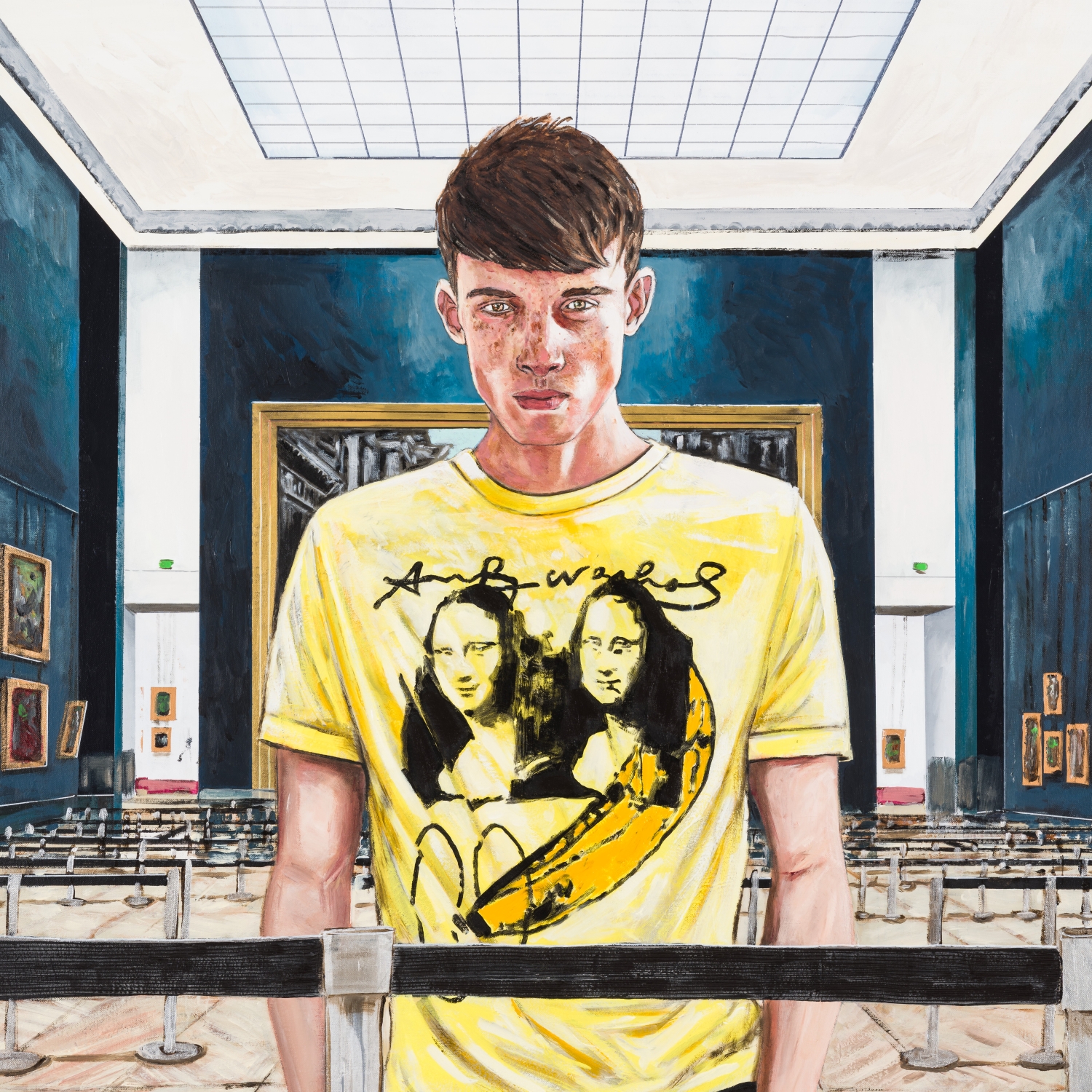 Opera immagine coordinata per Hernan Bas. The visitors